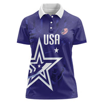 Custom United States Rugby 2026 Women Polo Shirt Go USA Star Symbol