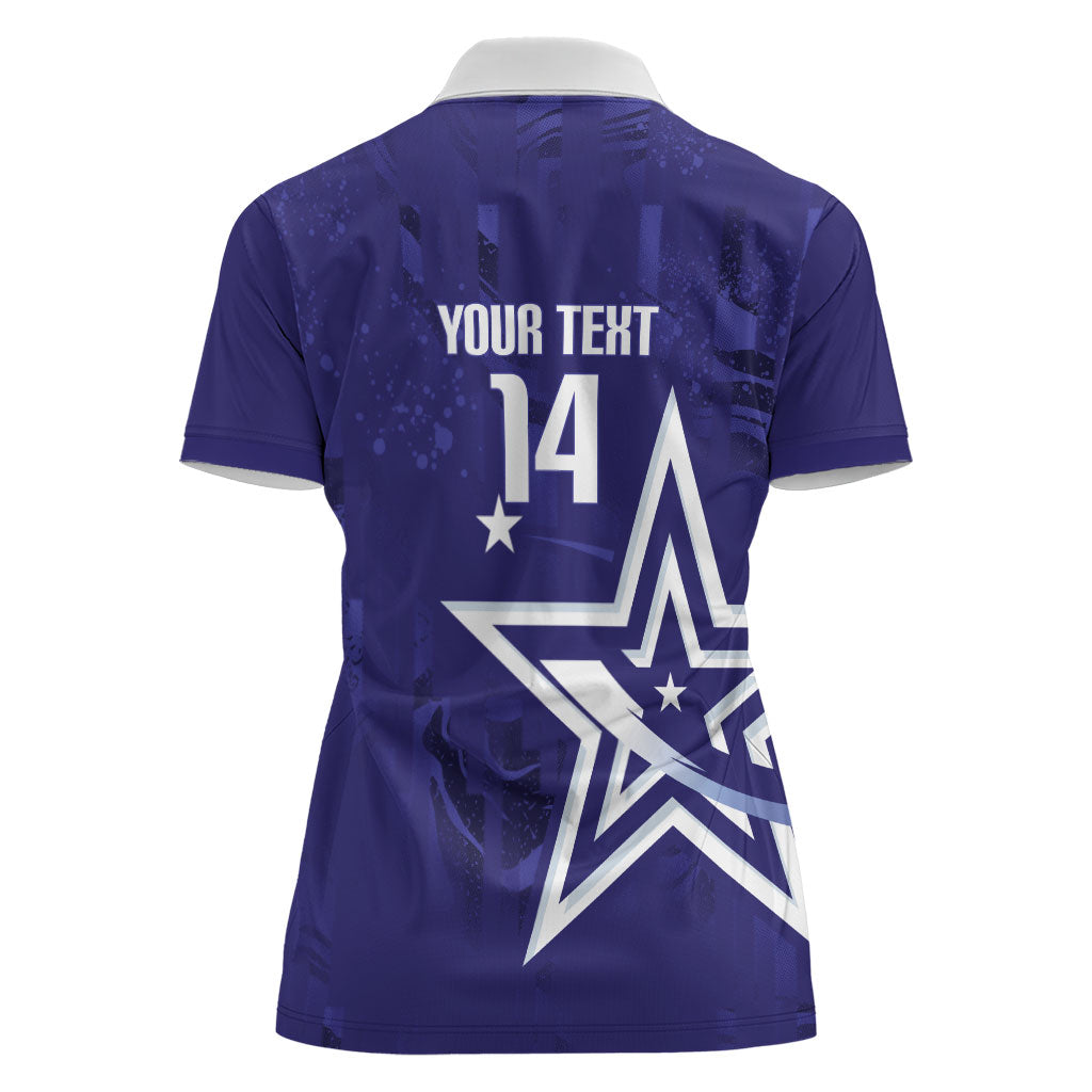 Custom United States Rugby 2026 Women Polo Shirt Go USA Star Symbol