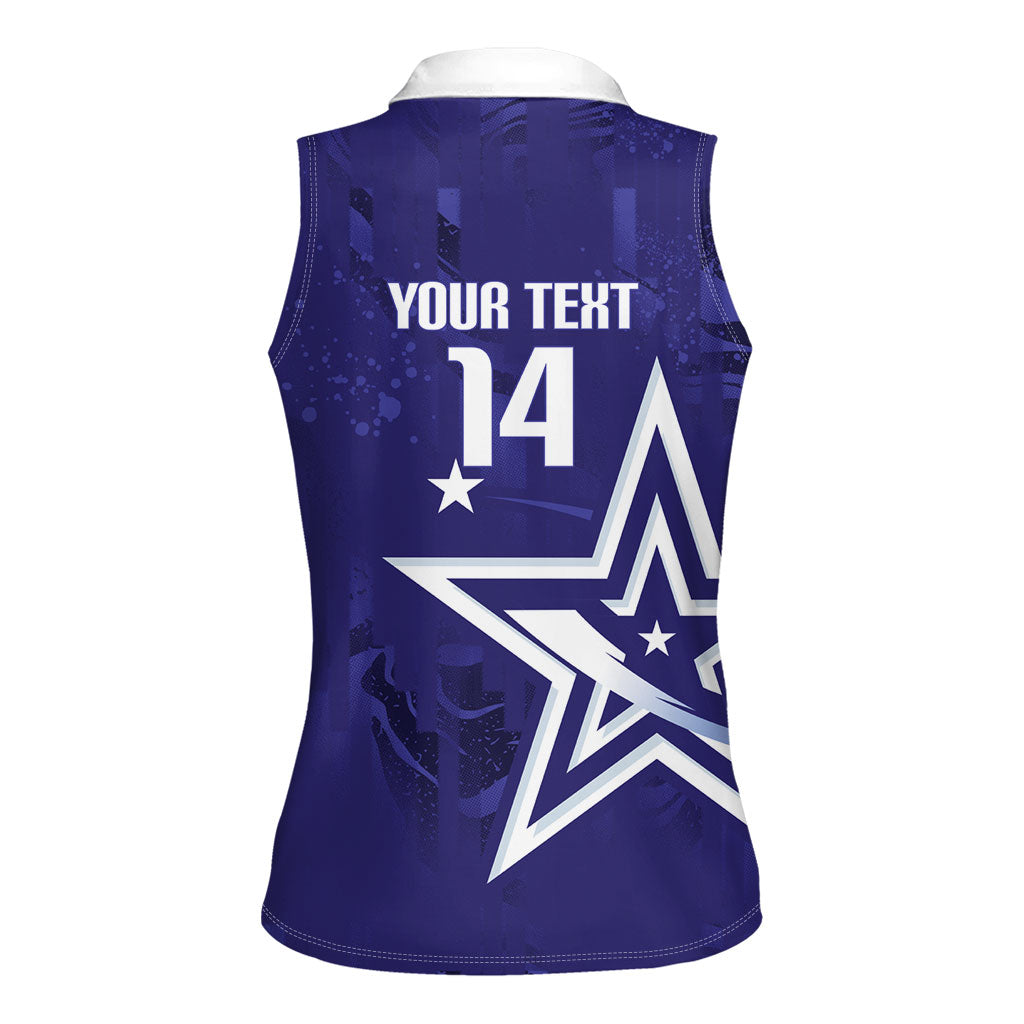 Custom United States Rugby 2026 Women Sleeveless Polo Shirt Go USA Star Symbol
