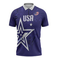 Custom United States Rugby 2026 Zipper Polo Shirt Go USA Star Symbol