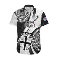 Fiji Rugby Hawaiian Shirt World Cup 2023 Go Champions Fijian Tapa Black Version - Wonder Print Shop