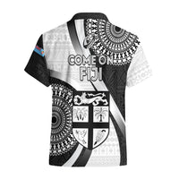 Fiji Rugby Hawaiian Shirt World Cup 2023 Go Champions Fijian Tapa Black Version - Wonder Print Shop