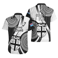 Fiji Rugby Hawaiian Shirt World Cup 2023 Go Champions Fijian Tapa Black Version - Wonder Print Shop
