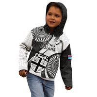 Fiji Rugby Kid Hoodie World Cup 2023 Go Champions Fijian Tapa Black Version - Wonder Print Shop