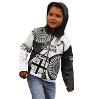 Fiji Rugby Kid Hoodie World Cup 2023 Go Champions Fijian Tapa Black Version - Wonder Print Shop