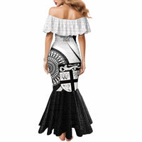 Fiji Rugby Mermaid Dress World Cup 2023 Go Champions Fijian Tapa Black Version - Wonder Print Shop