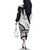 Fiji Rugby Off The Shoulder Long Sleeve Dress World Cup 2023 Go Champions Fijian Tapa Black Version - Wonder Print Shop