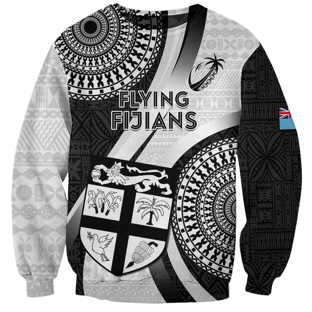 Fiji Rugby Sweatshirt World Cup 2023 Go Champions Fijian Tapa Black Version - Wonder Print Shop