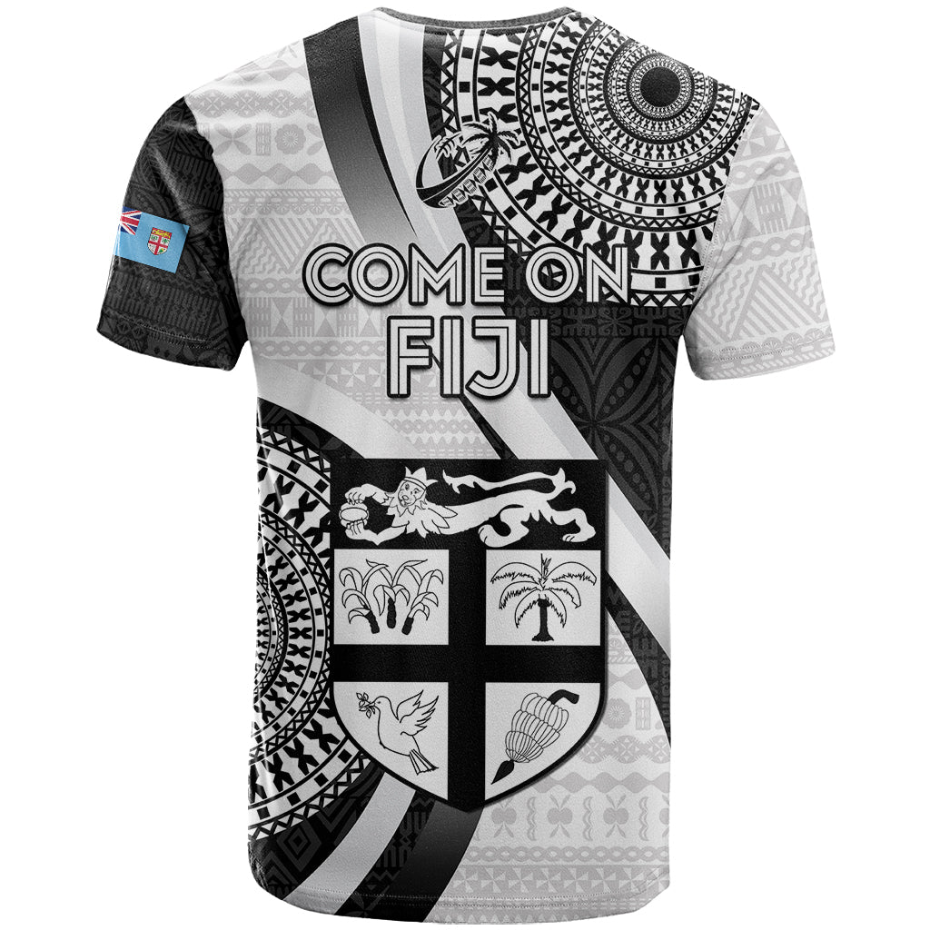 Fiji Rugby T Shirt World Cup 2023 Go Champions Fijian Tapa Black Version - Wonder Print Shop