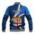Fiji Rugby Baseball Jacket World Cup 2023 Go Champions Fijian Tapa Blue Version - Wonder Print Shop
