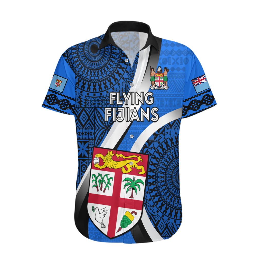 Fiji Rugby Hawaiian Shirt World Cup 2023 Go Champions Fijian Tapa Blue Version - Wonder Print Shop