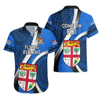 Fiji Rugby Hawaiian Shirt World Cup 2023 Go Champions Fijian Tapa Blue Version - Wonder Print Shop
