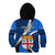 Fiji Rugby Kid Hoodie World Cup 2023 Go Champions Fijian Tapa Blue Version - Wonder Print Shop
