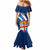 Fiji Rugby Mermaid Dress World Cup 2023 Go Champions Fijian Tapa Blue Version - Wonder Print Shop