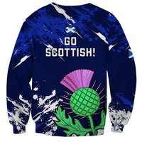 Scotland Rugby Sweatshirt World Cup 2023 Go Scottish Thistle Grunge Style - Wonder Print Shop