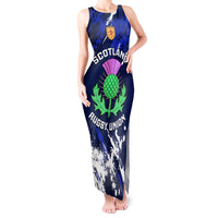 Scotland Rugby Tank Maxi Dress World Cup 2023 Go Scottish Thistle Grunge Style - Wonder Print Shop