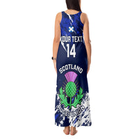 Custom Scotland Rugby Tank Maxi Dress World Cup 2023 Go Scottish Thistle Grunge Style - Wonder Print Shop
