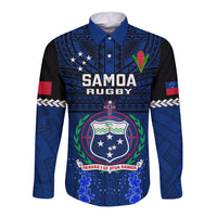 Samoa Rugby Long Sleeve Button Shirt World Cup 2023 Go Champions Manu Samoa - Wonder Print Shop
