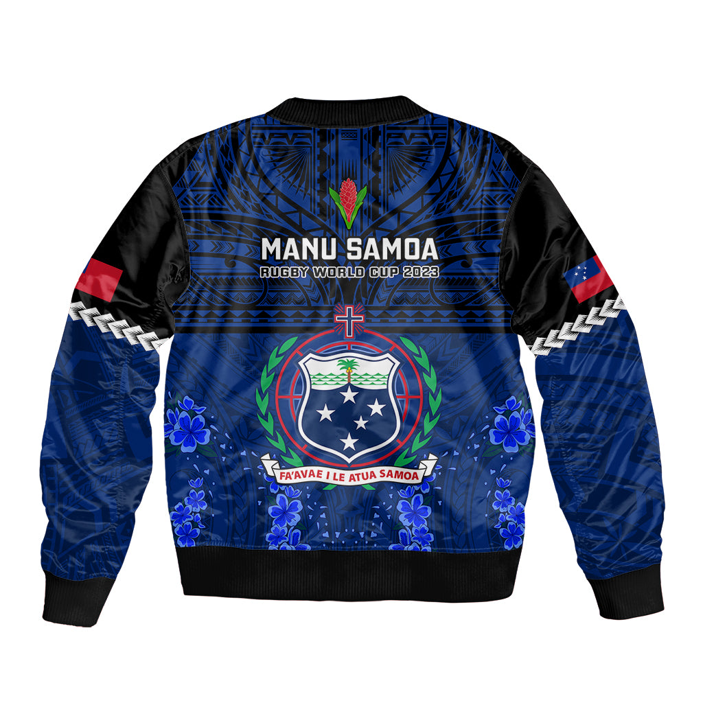 Samoa Rugby Sleeve Zip Bomber Jacket World Cup 2023 Go Champions Manu Samoa - Wonder Print Shop