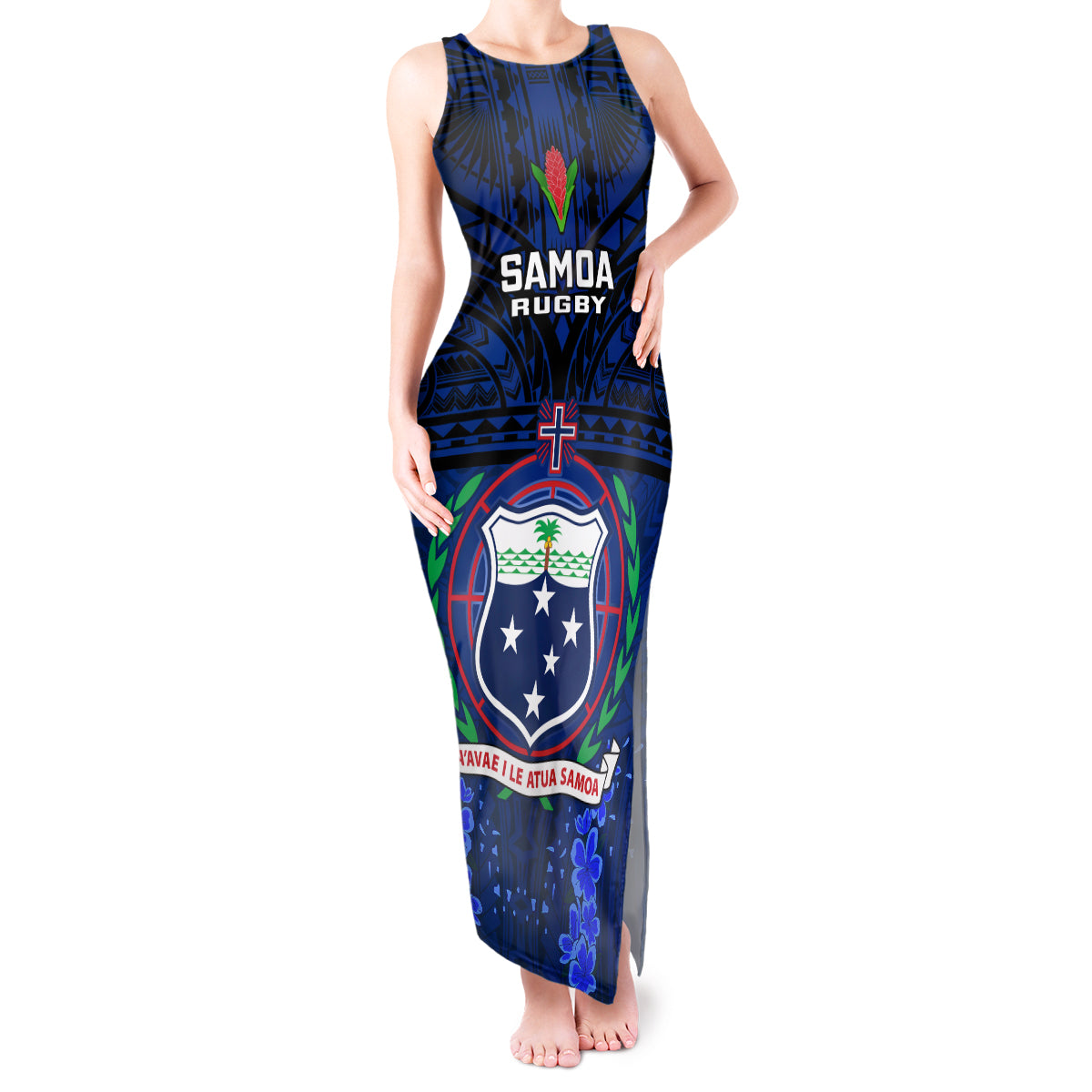 Samoa Rugby Tank Maxi Dress World Cup 2023 Go Champions Manu Samoa - Wonder Print Shop