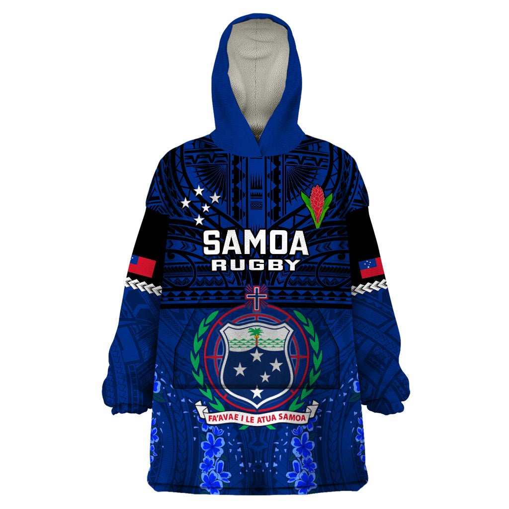 Samoa Rugby Wearable Blanket Hoodie World Cup 2023 Go Champions Manu Samoa - Wonder Print Shop