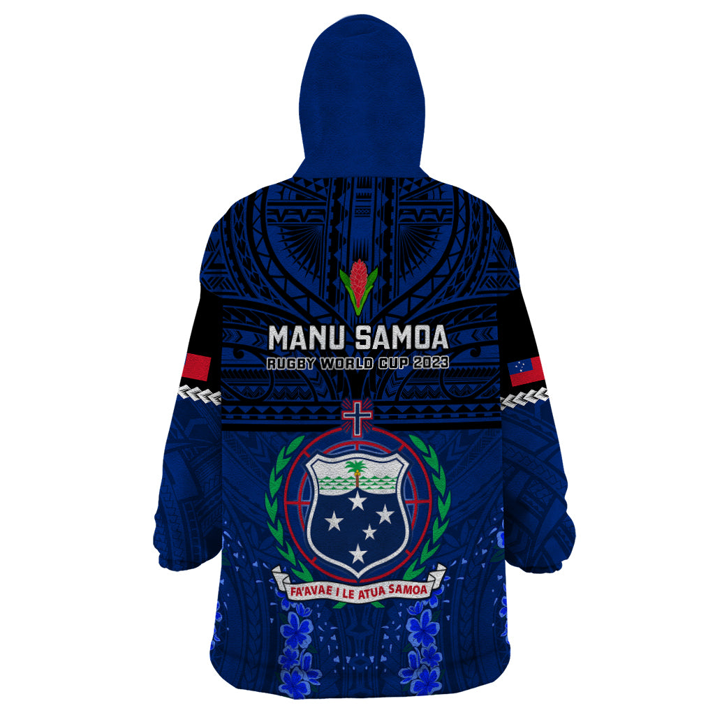 Samoa Rugby Wearable Blanket Hoodie World Cup 2023 Go Champions Manu Samoa - Wonder Print Shop