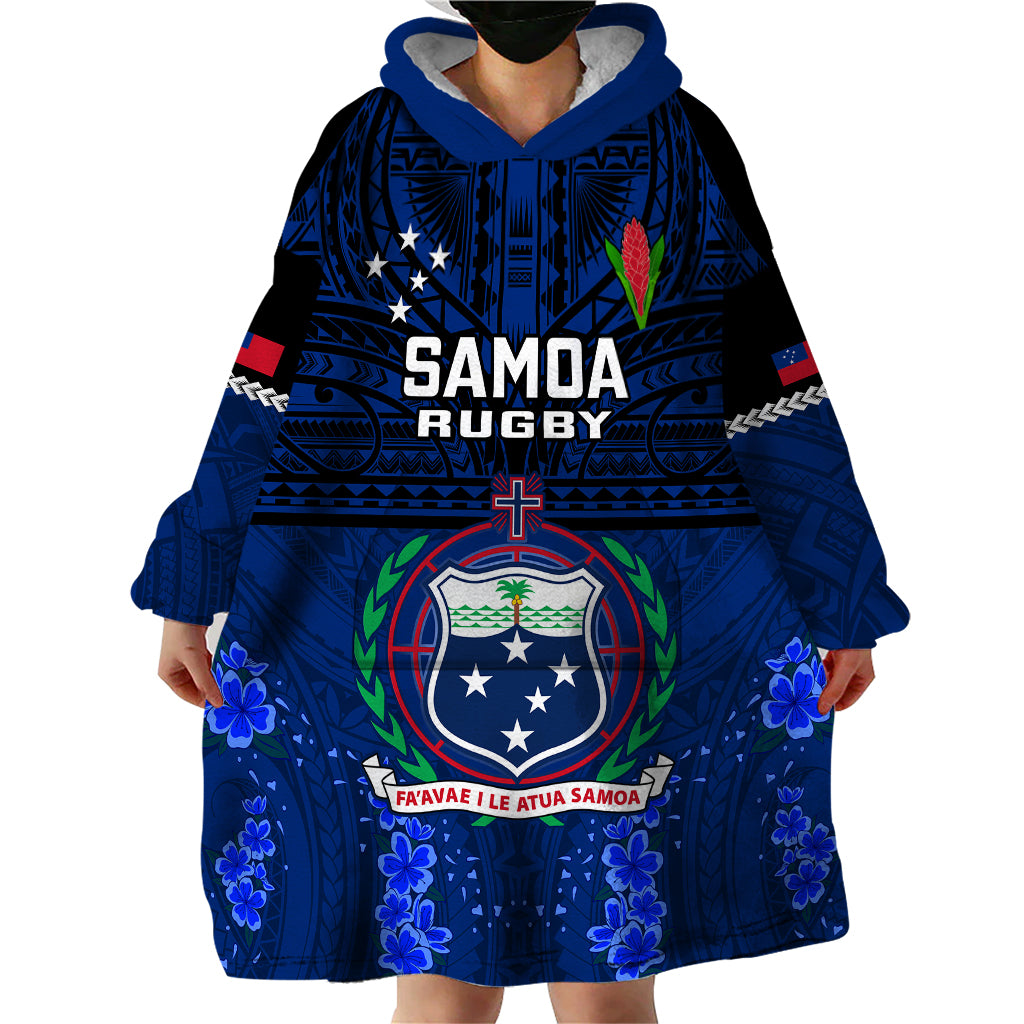Samoa Rugby Wearable Blanket Hoodie World Cup 2023 Go Champions Manu Samoa - Wonder Print Shop