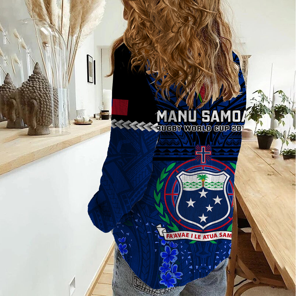 Samoa Rugby Women Casual Shirt World Cup 2023 Go Champions Manu Samoa - Wonder Print Shop