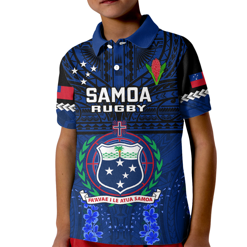 Custom Samoa Rugby Kid Polo Shirt World Cup 2023 Go Champions Manu Samoa - Wonder Print Shop