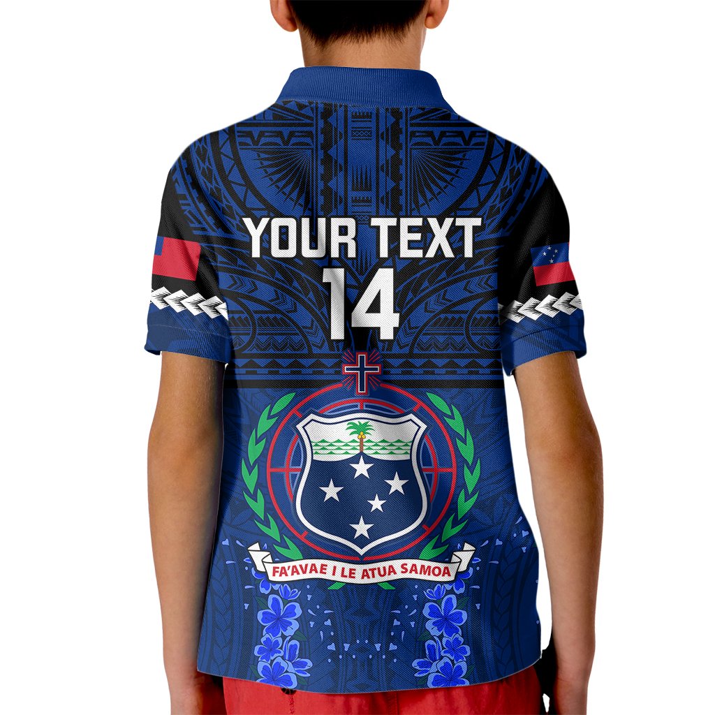 Custom Samoa Rugby Kid Polo Shirt World Cup 2023 Go Champions Manu Samoa - Wonder Print Shop
