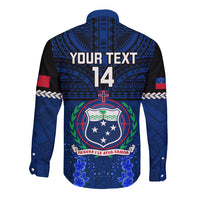 Custom Samoa Rugby Long Sleeve Button Shirt World Cup 2023 Go Champions Manu Samoa - Wonder Print Shop