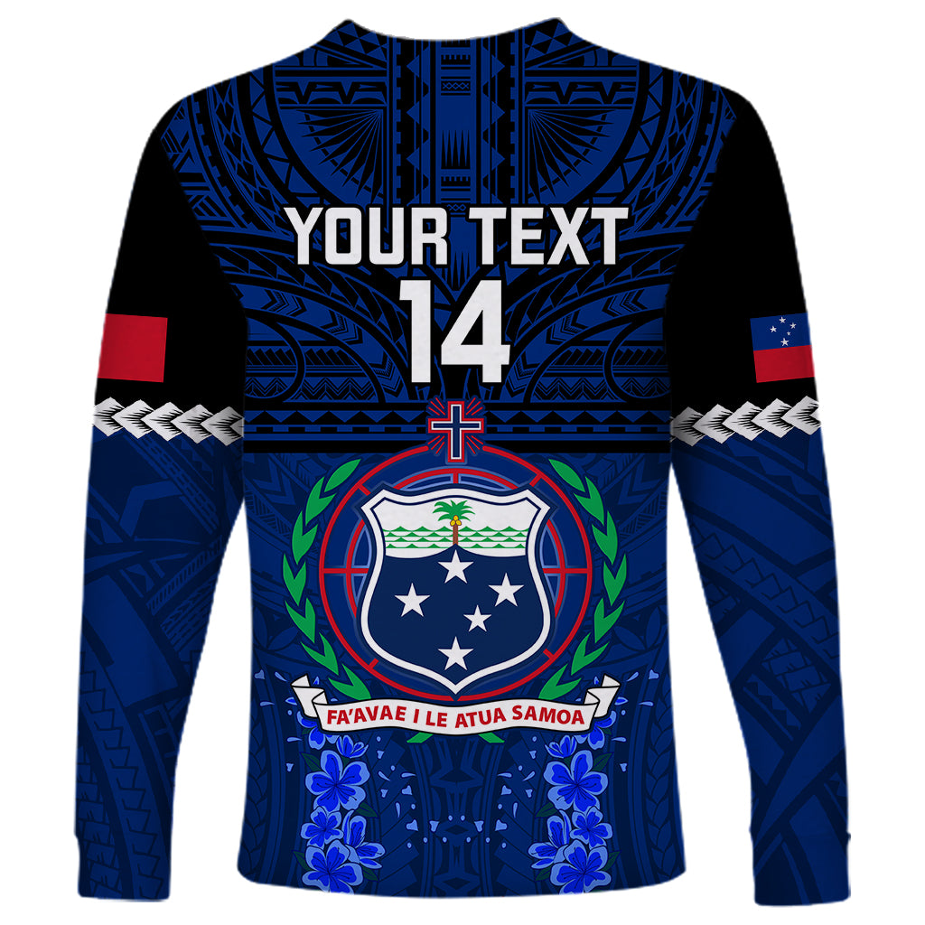 Custom Samoa Rugby Long Sleeve Shirt World Cup 2023 Go Champions Manu Samoa - Wonder Print Shop