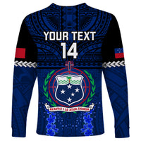Custom Samoa Rugby Long Sleeve Shirt World Cup 2023 Go Champions Manu Samoa - Wonder Print Shop