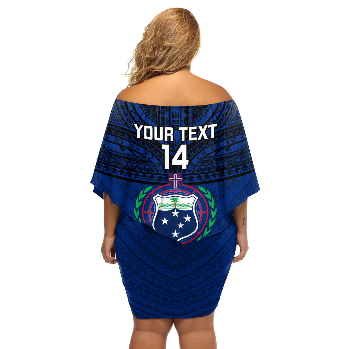 Custom Samoa Rugby Off Shoulder Short Dress World Cup 2023 Go Champions Manu Samoa - Wonder Print Shop