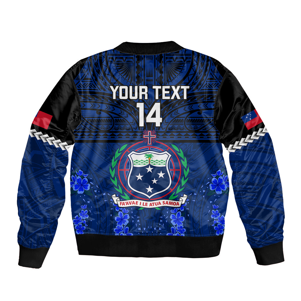 Custom Samoa Rugby Sleeve Zip Bomber Jacket World Cup 2023 Go Champions Manu Samoa - Wonder Print Shop