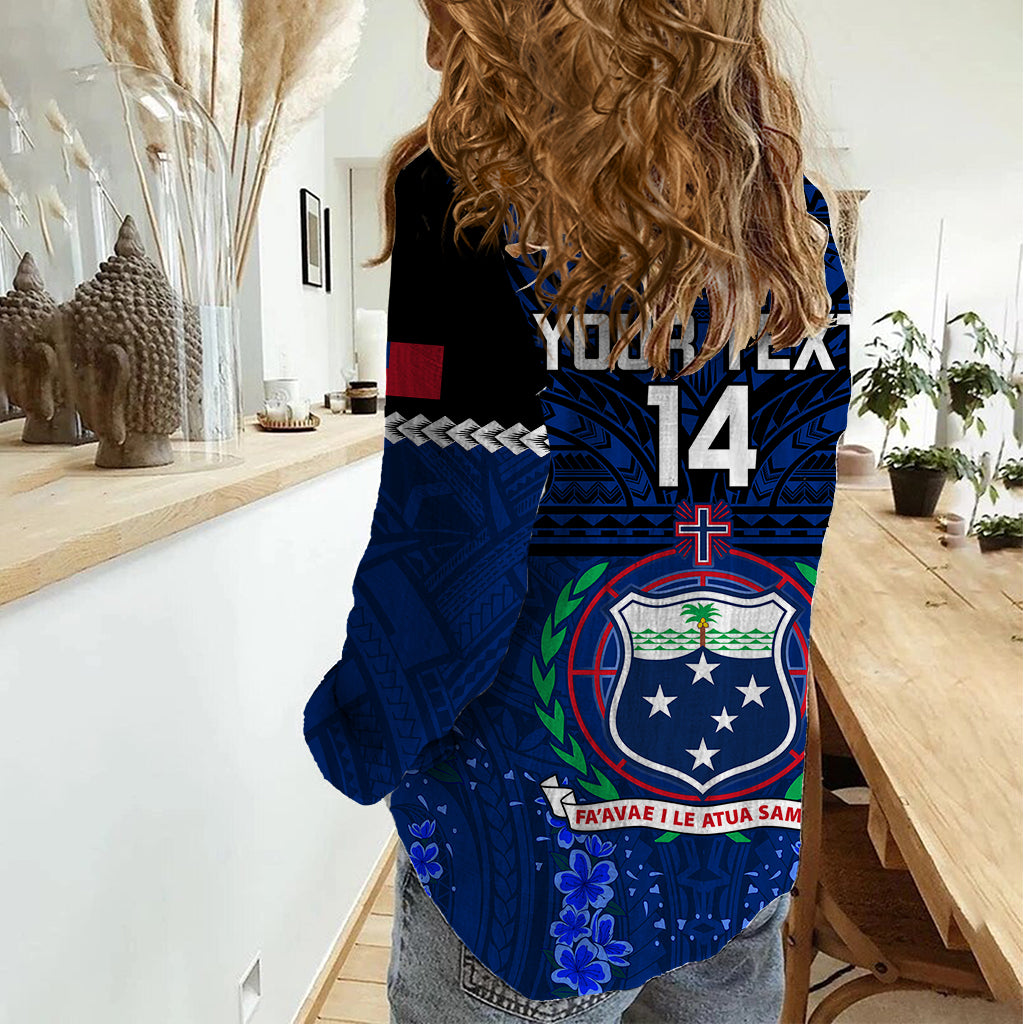 Custom Samoa Rugby Women Casual Shirt World Cup 2023 Go Champions Manu Samoa - Wonder Print Shop