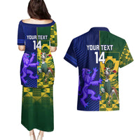 Custom South Africa And Scotland Rugby Couples Matching Puletasi and Hawaiian Shirt Springboks Thistle Together - Wonder Print Shop