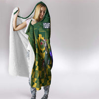Custom South Africa And Scotland Rugby Hooded Blanket Springboks Thistle Together