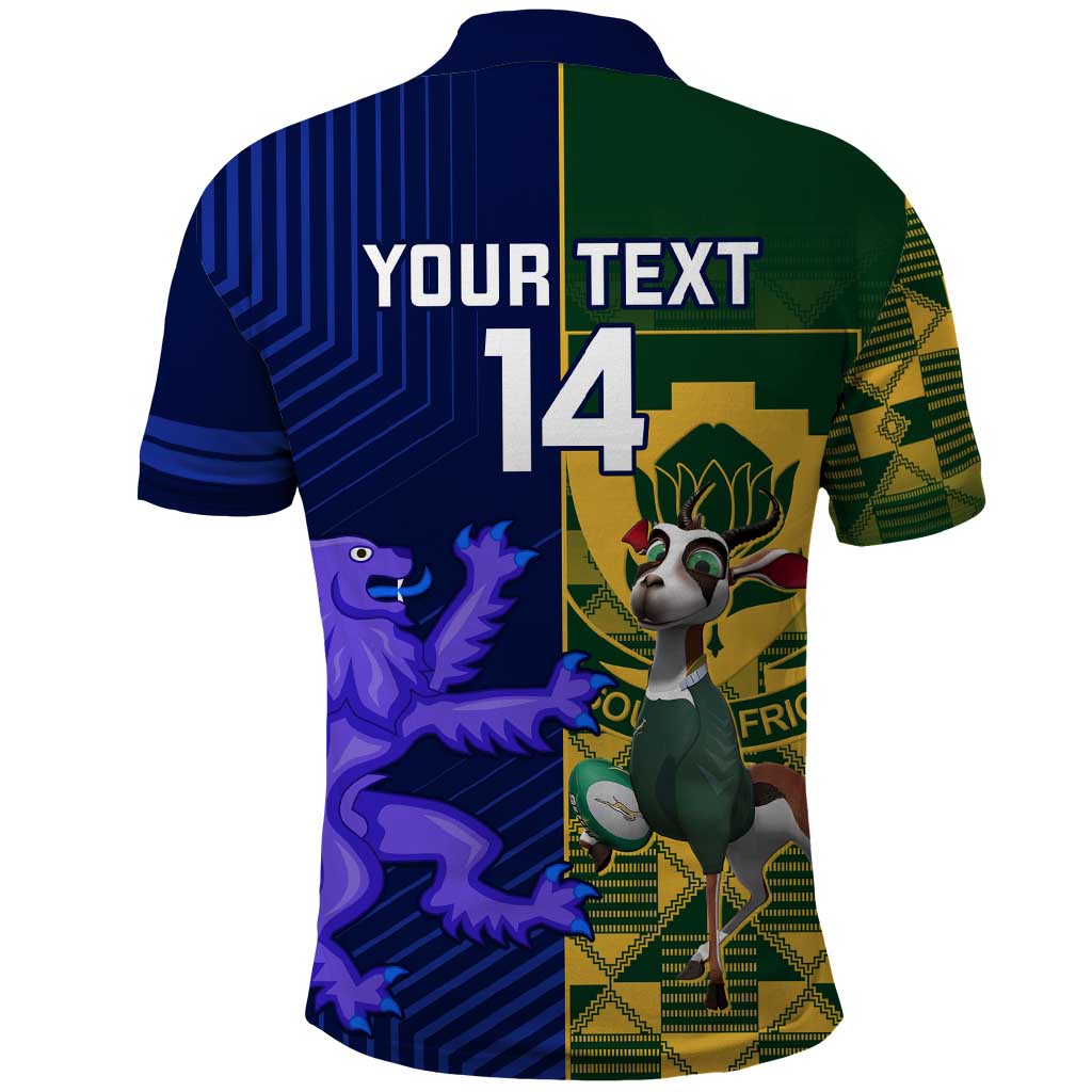 Custom South Africa And Scotland Rugby Polo Shirt Springboks Thistle Together - Wonder Print Shop