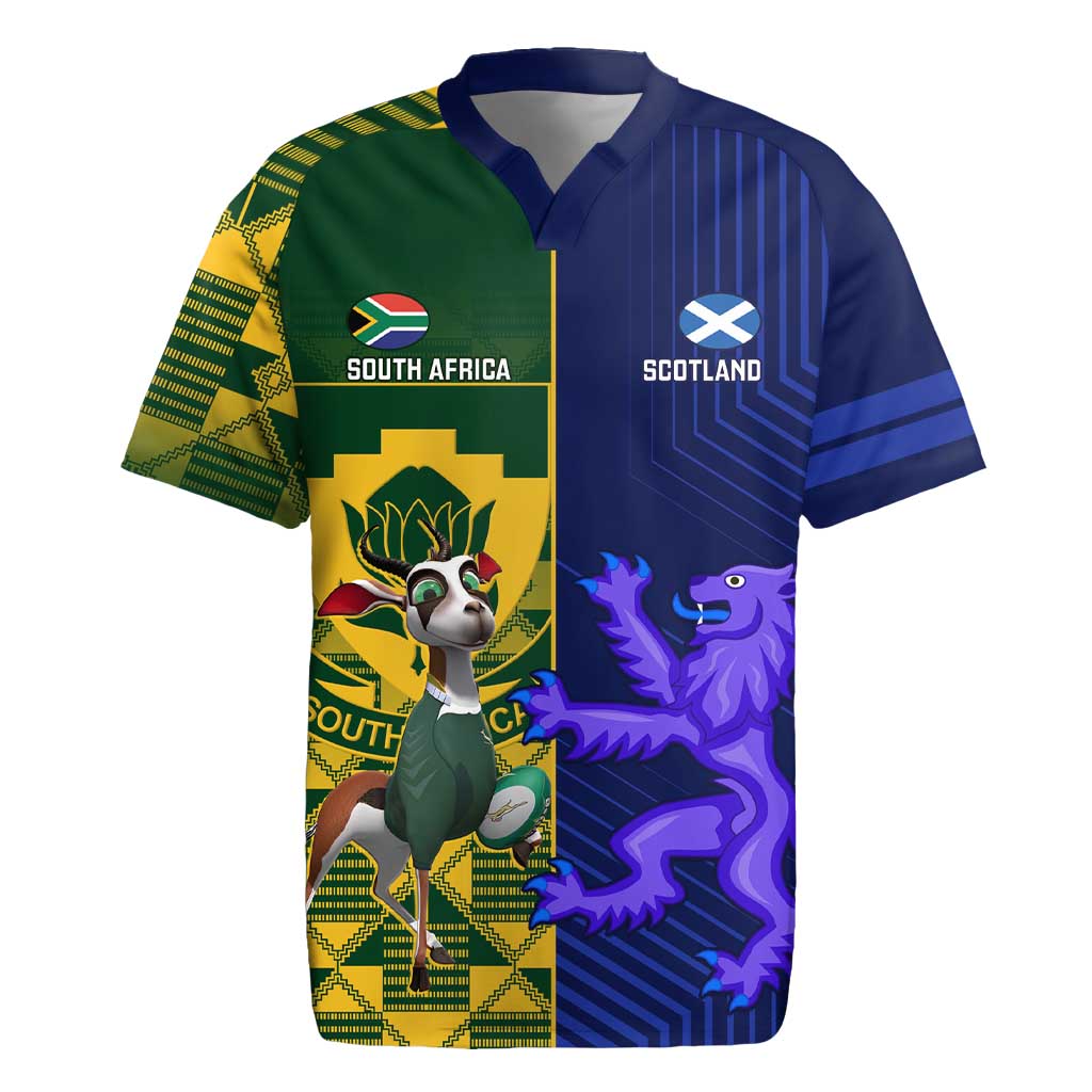 Custom South Africa And Scotland Rugby Rugby Jersey Springboks Thistle Together - Wonder Print Shop