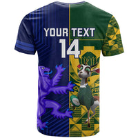 Custom South Africa And Scotland Rugby T Shirt Springboks Thistle Together - Wonder Print Shop