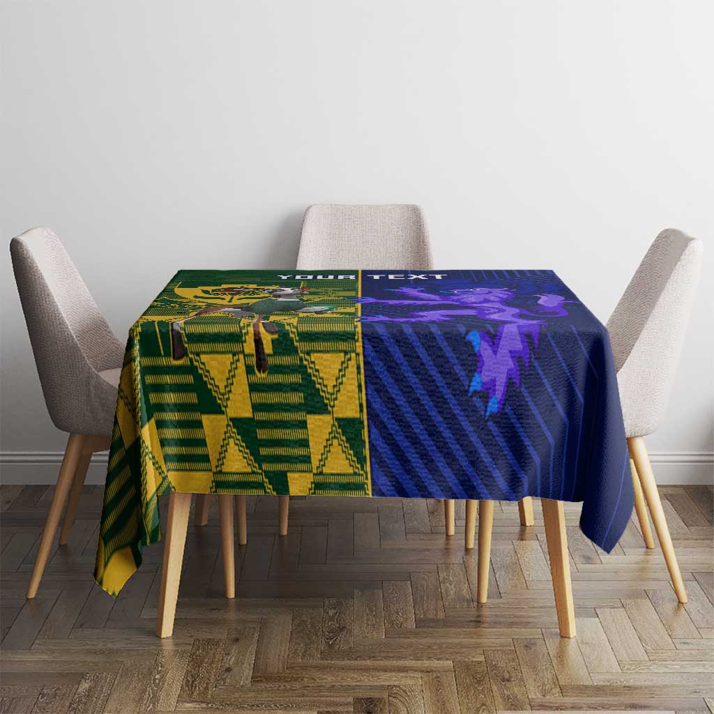 Custom South Africa And Scotland Rugby Tablecloth Springboks Thistle Together - Wonder Print Shop
