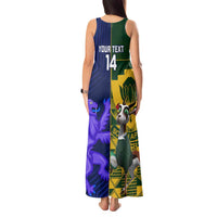Custom South Africa And Scotland Rugby Tank Maxi Dress Springboks Thistle Together - Wonder Print Shop