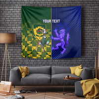 Custom South Africa And Scotland Rugby Tapestry Springboks Thistle Together - Wonder Print Shop