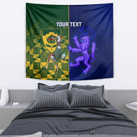 Custom South Africa And Scotland Rugby Tapestry Springboks Thistle Together - Wonder Print Shop