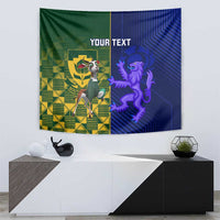 Custom South Africa And Scotland Rugby Tapestry Springboks Thistle Together - Wonder Print Shop