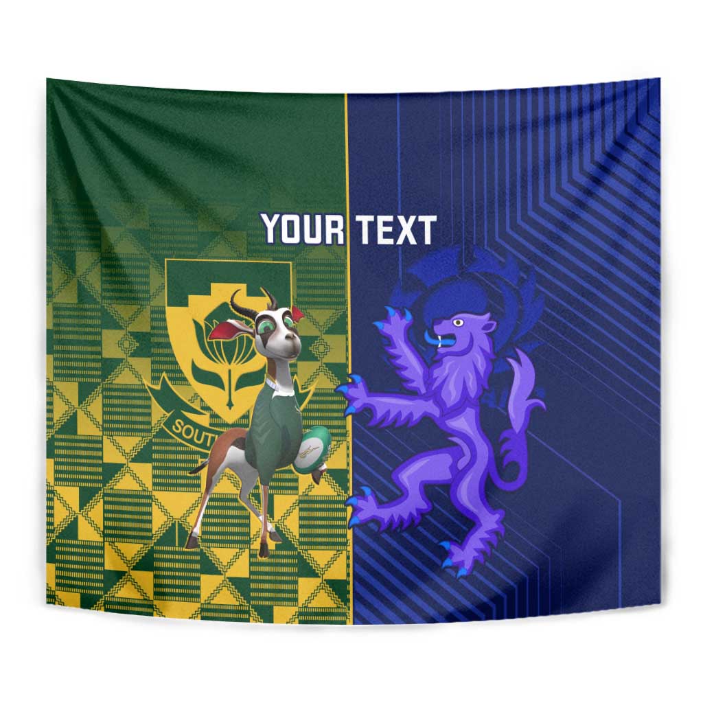 Custom South Africa And Scotland Rugby Tapestry Springboks Thistle Together - Wonder Print Shop