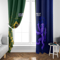 Custom South Africa And Scotland Rugby Window Curtain Springboks Thistle Together - Wonder Print Shop