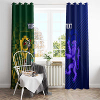 Custom South Africa And Scotland Rugby Window Curtain Springboks Thistle Together - Wonder Print Shop