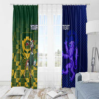 Custom South Africa And Scotland Rugby Window Curtain Springboks Thistle Together - Wonder Print Shop